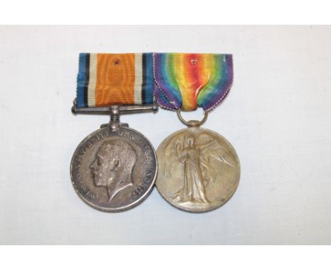 A First War pair of medals awarded to No. 29648 Pte. W. J. Bennett DCLI