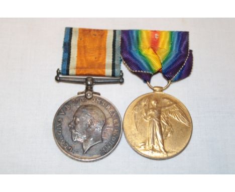 A First War pair of medals awarded to No. 3319 Pte. H. S. G. Parkin DCLI