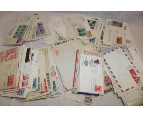 One hundred and forty USA illustrated first day covers together with USA postal history, etc