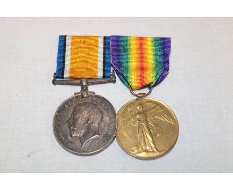 A First War pair of medals awarded to No. 35502 Pte. S. H. Peters DCLI (1/DCLI - dow 27.09.1917)