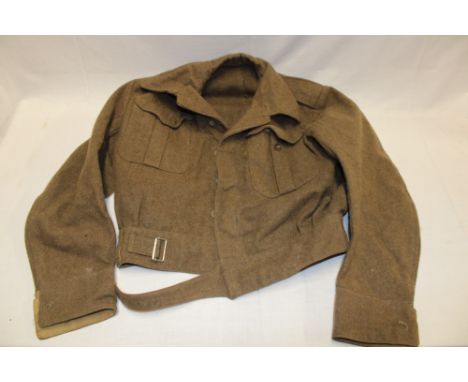 An unissued 1940 pattern kahki battle dress blouse