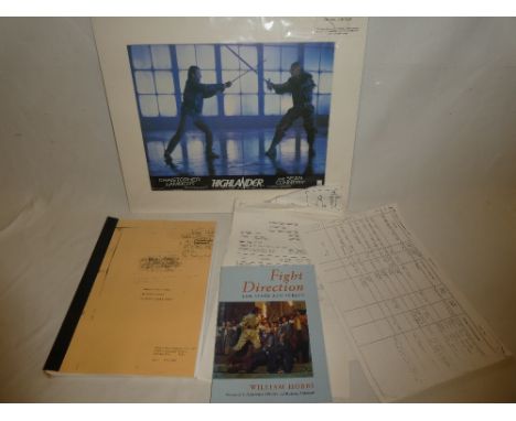 A first draft script from the 1975 film "The Duelists" formerly the property of sword master and stunt actor Richard Bonehill
