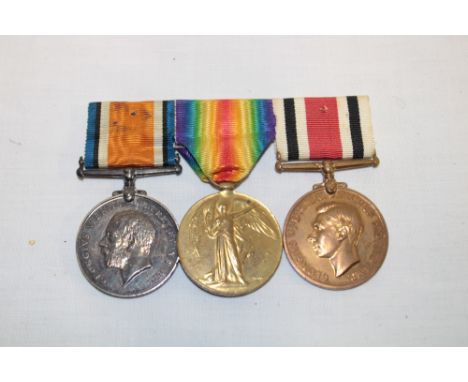 A First War pair of medals awarded to No. 29663 Pte. D. I. Buckingham DCLI together with Special Constabulary long service me