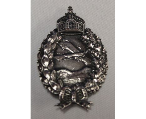 A First War German Pilot's badge by Paul Meybauer of Berlin with pin backing