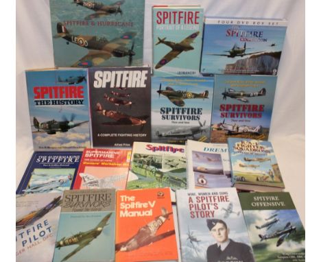 Various Spitfire related volumes including Spitfire Pilot; Spitfire - Portrait of a Legend; Spitfire Survivors Around the Wor