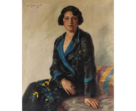 MAX PISTORIUS (AUSTRIAN 1894-1960)Portrait of a Seated Woman in a Kimono, 1932oil on canvas90 x 75 cm (35 1/2 x 29 1/2 in.)si