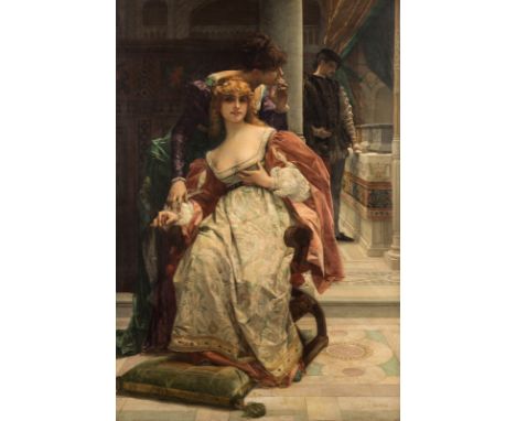 ALEXANDRE CABANEL (FRENCH 1823-1889)Portia and the Caskets, Scene from the Merchant of Venice, 1886oil on canvas132 x 91.5 cm