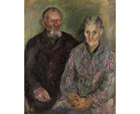 ALEXANDRA YAKUSHEVA (RUSSIAN 1900-1986)Mother and Father, 1929oil on canvas88 x 70 cm (34 7/8 x 27 7/8 in.)initialed lower ri