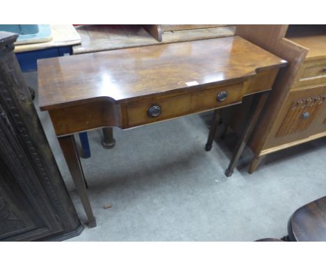 An inlaid mahogany console table 