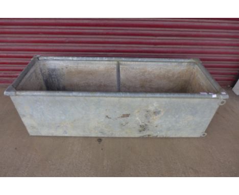 A galvanised trough 