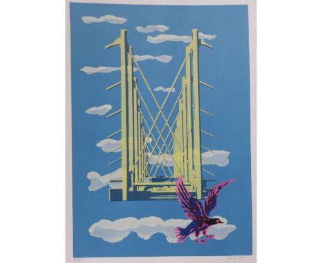 A signed Pamela Guille limited edition print, Crow, unframed 