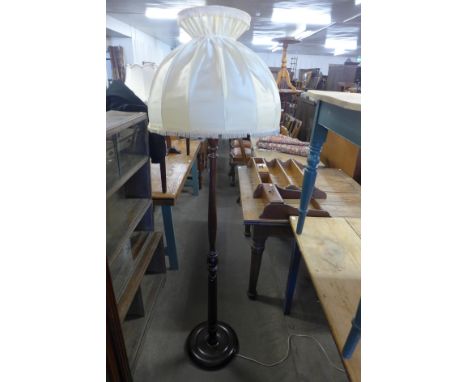 A beech standard lamp 