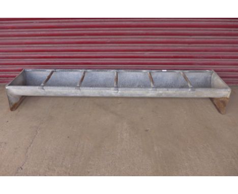 A galvanised trough 