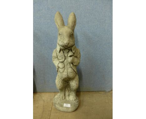 A concrete garden figure of Peter Rabbit, 53cm 