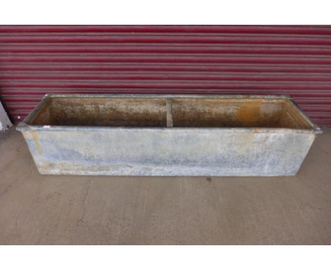 A galvanised trough 