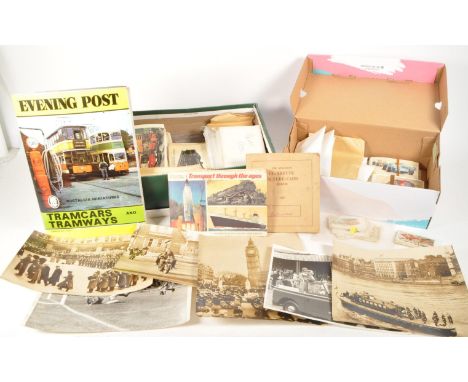 A collection of vintage 20th century cigarette and tea cards, alongside a selection of railway related postcards. The collect