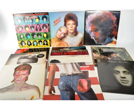 A collection of vintage 20th century rock / prog rock / psychedelic rock vinyl record albums. Including The Rolling Stones - 