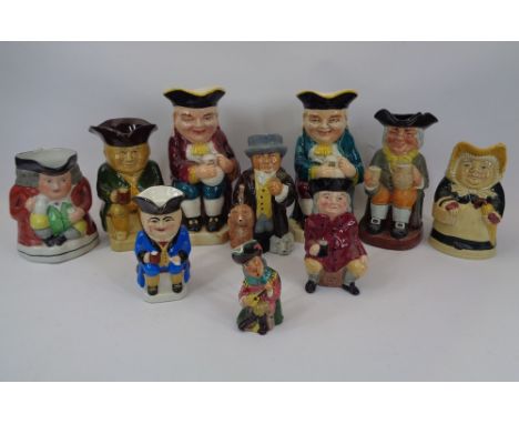 VINTAGE TOBY JUG COLLECTION - 10 items by Royal Doulton, Wood &amp; Sons, Artone and others