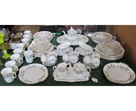 An extensive twelve sitting Royal Albert Brigadoon dinner service, to include: dinner plates, side plates, sandwich plates, m