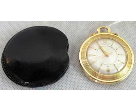 Jaeger-LeCoultre.  A lady's pocket/desk watch, having Arabic and baton markers with an adjustable 'time evolved' central circ
