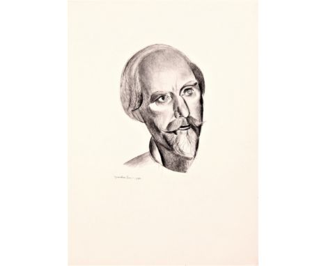 WYNDHAM LEWIS [1892-1957]. Augustus John, 1932. lithograph, edition of 200, 81/200; printed in 1932. Provenance: private coll
