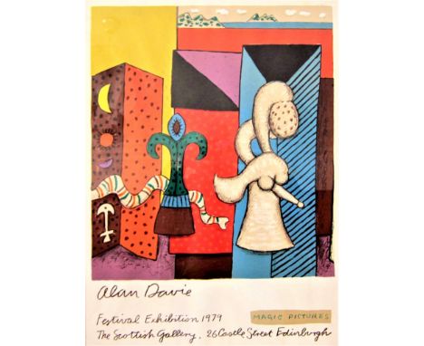 ALAN DAVIE R.A. [1920-2014]. Magic Pictures, 1979. poster for the Edinburgh Festival exhibition, 1979. 77 x 57 cm; framed 79 