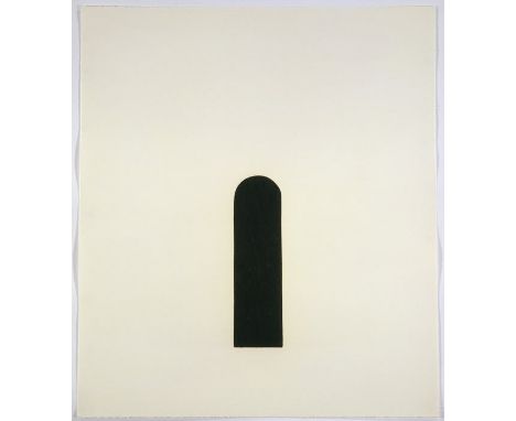 ANTONY GORMLEY [b.1950]. Bearing Light II, 1990. Woodcut on Stonehenge paper. Signed, dated '91 and numbered 16/70 in pencil 