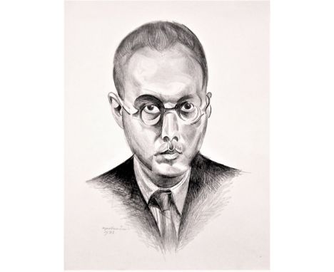 WYNDHAM LEWIS [1892-1957]. Self Portrait, 1932. lithograph, edition of 200; printed in 1932. 39 x 28 cm - overall including f