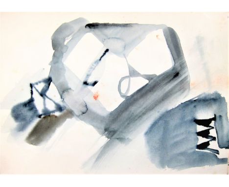 SANDRA BLOW, R.A. [1926-2006]. Abstract. watercolour on paper [there is another painting on the reverse]. 23 x 32 cm - overal