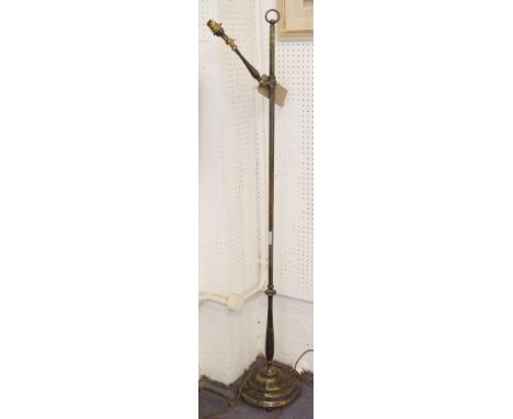 FLOOR READING LAMP, brass, 146cm H.