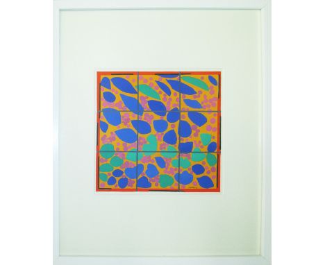 HENRI MATISSE, 'Lierre', original lithograph after Matisse's cut outs, 1954, printed by Mourlot, 24cm x 24cm, framed and glaz