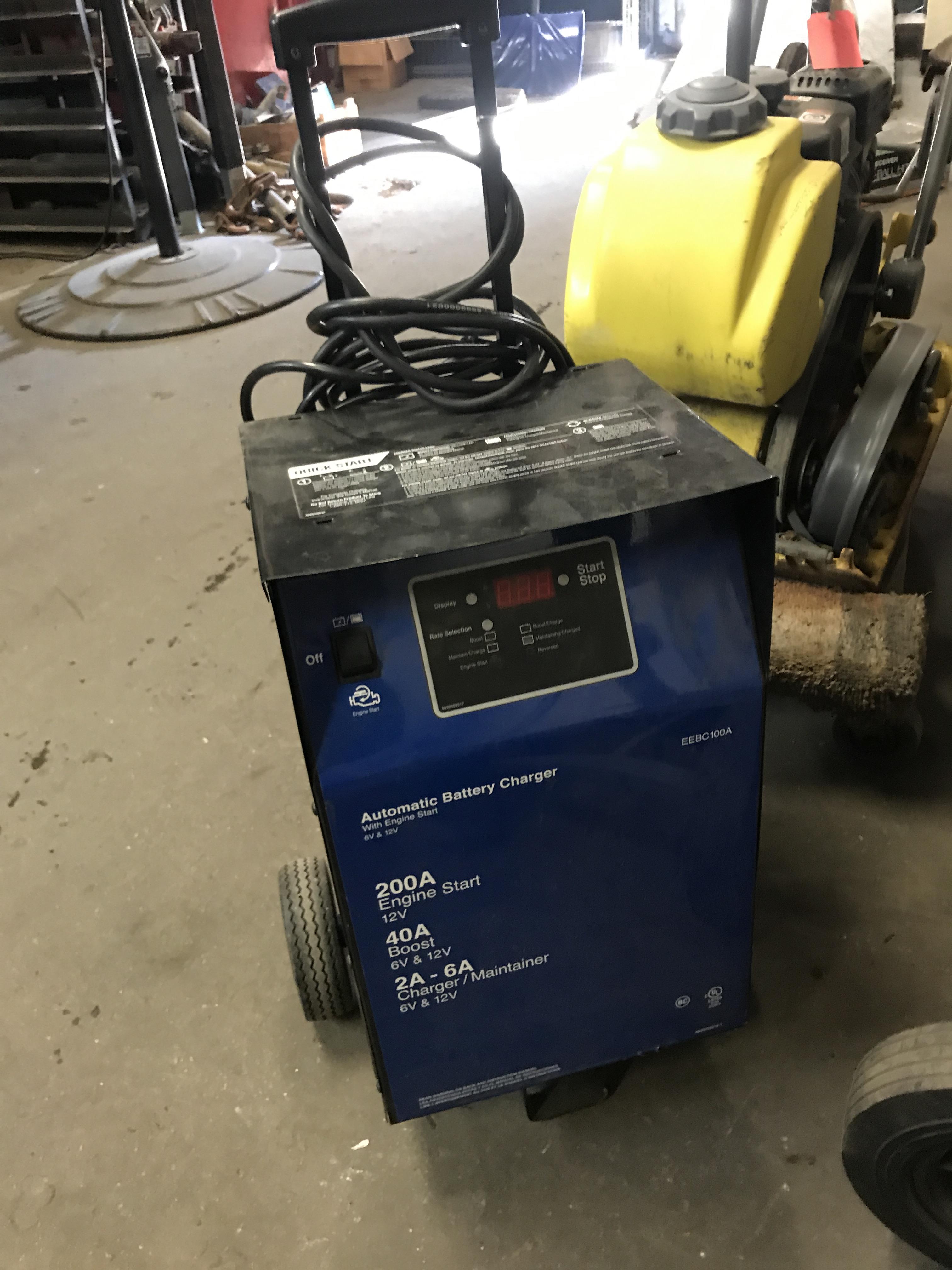 Blue Point Automatic Battery Charger on Wheels EEBC100A