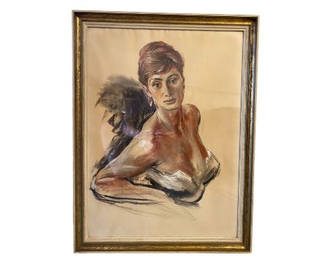 Boris Smirnoff (Russian, 1903 - 2007) A Pastel Portrait of a lady. Frame size 64cm x4cm x84cm 