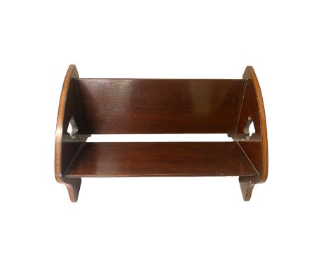An Edwardian mahogany book trough 38cm x 21cm x 19cm high