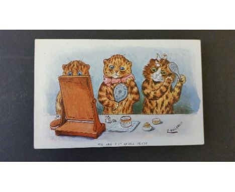 POSTCARD, Louis Wain Cats, Faulkner Series 374E, writing to reverse, VG