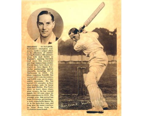 GRAPE-NUTS CO., Sporting Celebrities, Sutcliffe (Yorkshire), 156 x 182mm, showing him batting with inset portrait, with cover