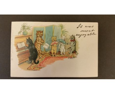 POSTCARD, Louis Wain Cats, Tucks Write Away, Series 539 I, UB, crease, G