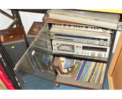 A TECHNICS COMPONENT HIFI COMPRISING OF A SL-B202 TURNTABLE, tape player, ST-Z11L stereo tuner, SU-Z11 amplifier together wit