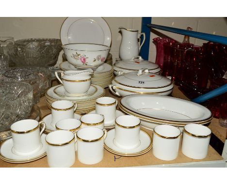 ROYAL WORCESTER 'VICEROY' PATTERN PART TEA/DINNER SERVICE, ten coffee cans and saucers, tureens and plates etc (51 pieces), t