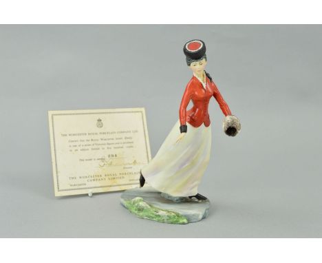A ROYAL WORCESTER LIMITED EDITION FIGURE, 'Emily' No 294/500, with certificate