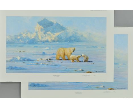 DAVID SHEPHERD (1931-2017) 'POLAR BEAR COUNTRY', two limited edition prints 83 and 86/950, signed and numbered in pencil, wit