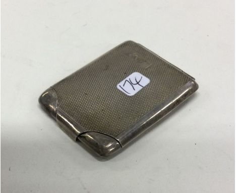 An unusual engine turned silver matchstick case. Birmingham 1929. Approx. 7 grams. Est. £30 - £50.