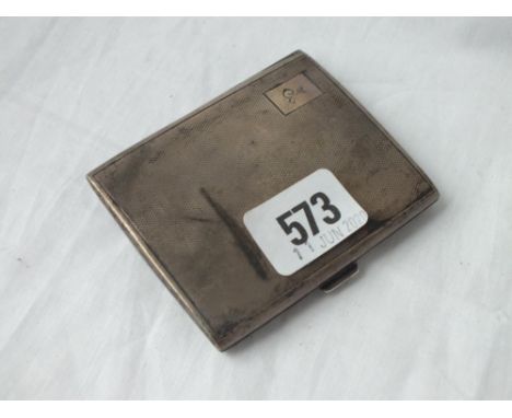 Cigarette case with engine turned decoration - B'ham 1927 - 79gms 