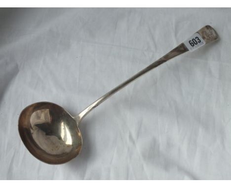 George III soup ladle with crested terminal - 1806 by GS? 
