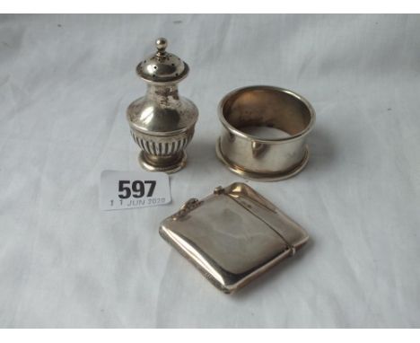 Vesta case, napkin ring and a small pepper - 77gms 