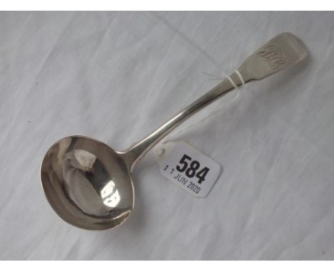 George III fiddle pattern sauce ladle - 1810 by Eley Fern &amp; Chawner 