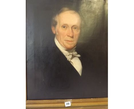 LAWRENCE Half length portrait of John Smith with bow tie 23.5"x19.5" 