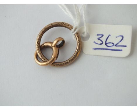 Antique spilt ring set in gold &amp; a loop 