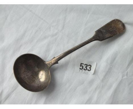 Victorian fiddle pattern sauce ladle - Exeter 1876 by JW &amp; Co