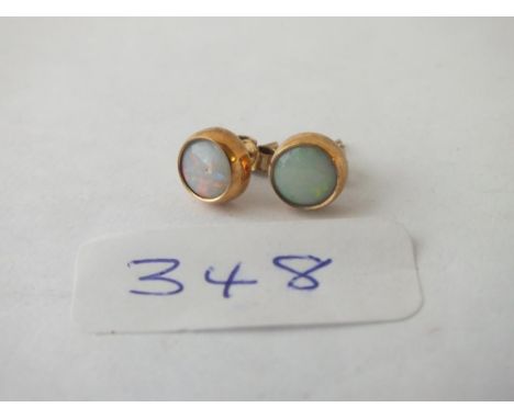 Pair of 9ct opal ear studs